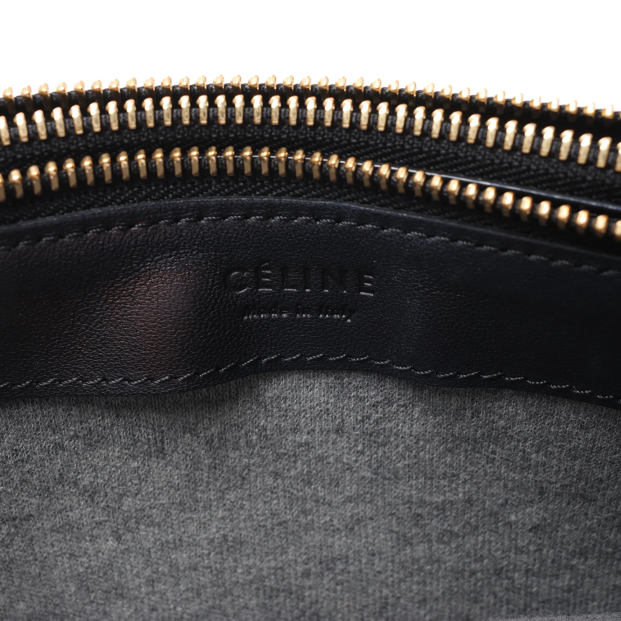 Celine Trio Large Leather Crossbody bag in Black