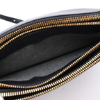 Celine Trio Large Leather Crossbody bag in Black