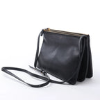 Celine Trio Large Leather Crossbody bag in Black