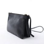 Celine Trio Large Leather Crossbody bag in Black