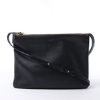 Celine Trio Large Leather Crossbody bag in Black