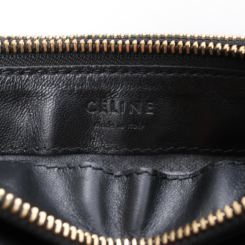 Celine Trio Small Leather Crossbody bag in Black