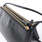 Celine Trio Small Leather Crossbody bag in Black