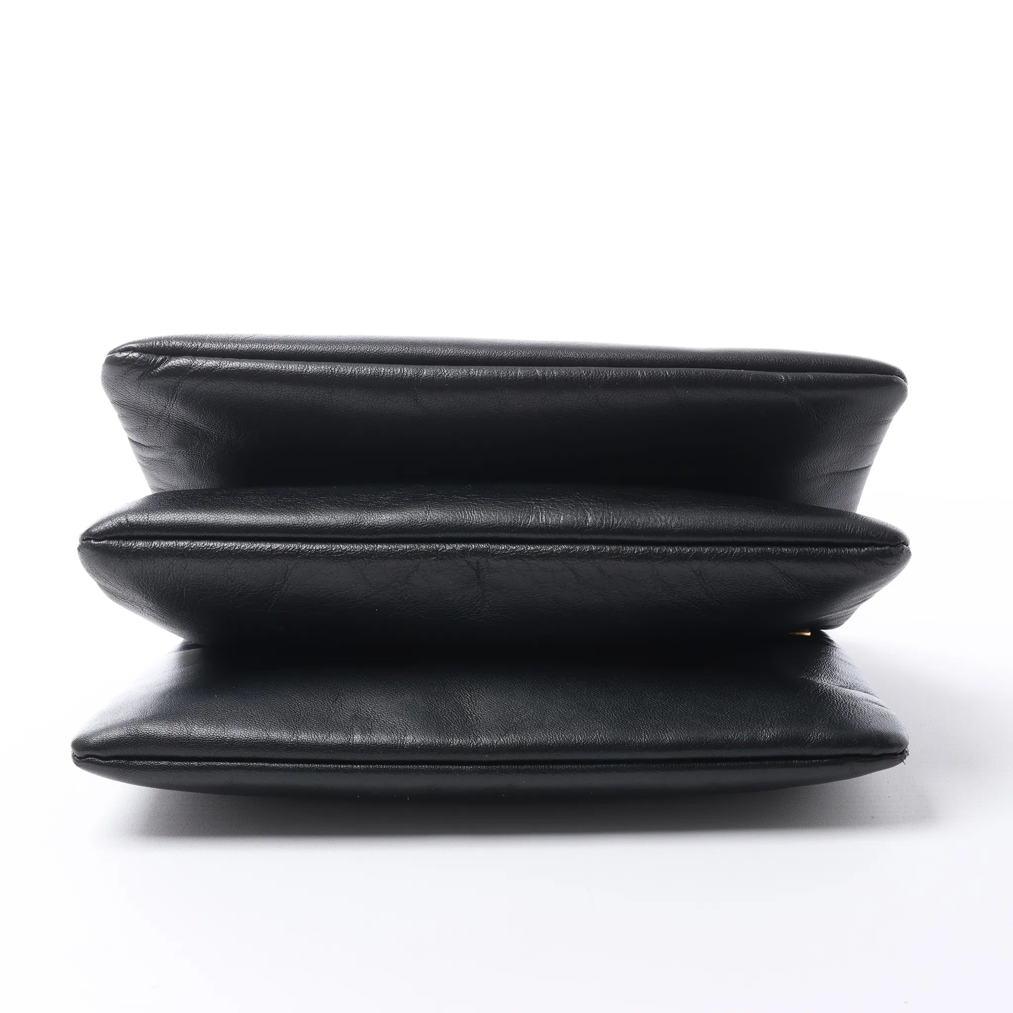 Celine Trio Small Leather Crossbody bag in Black