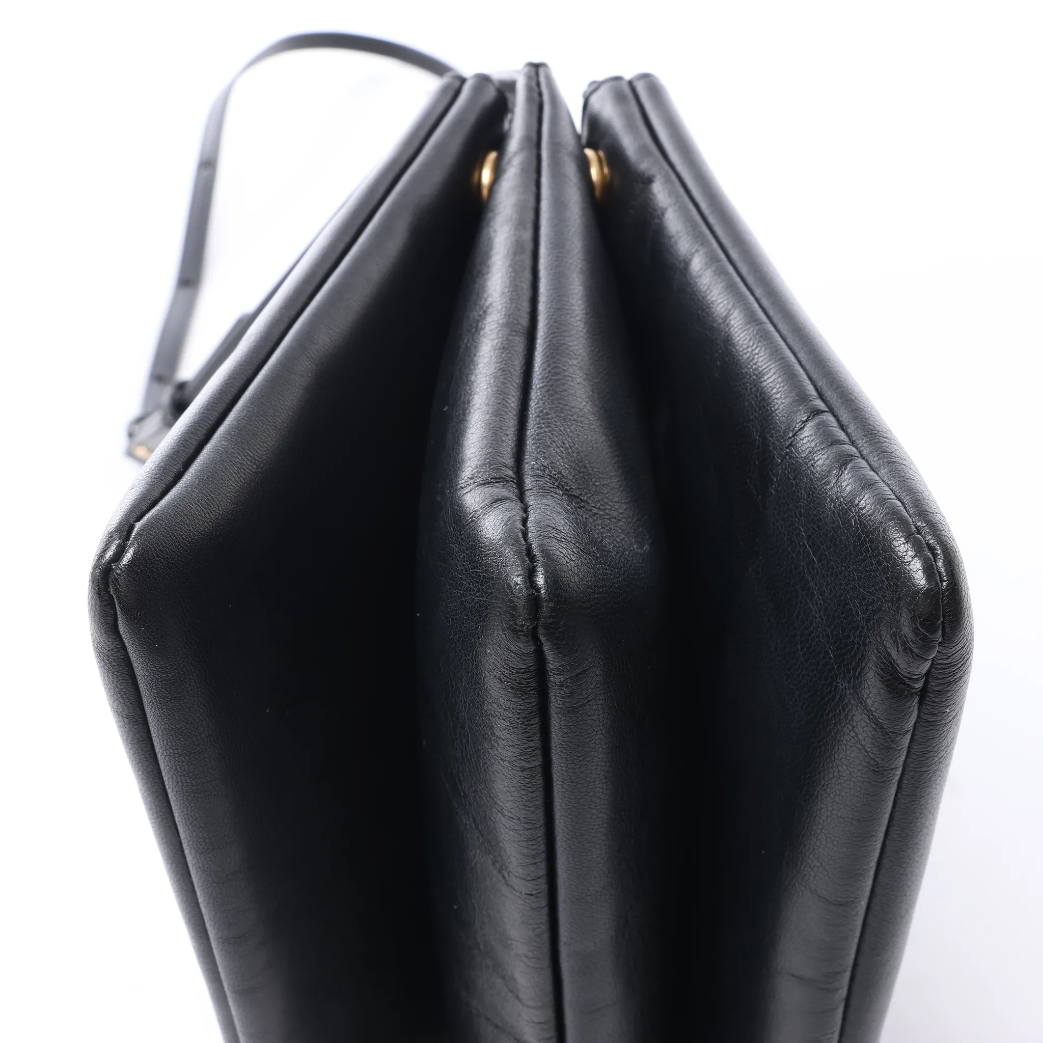 Celine Trio Small Leather Crossbody bag in Black