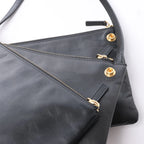 Celine Trio Small Leather Crossbody bag in Black
