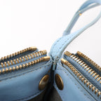 Celine Trio Small Leather Crossbody bag in Blue