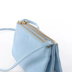 Celine Trio Small Leather Crossbody bag in Blue