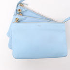 Celine Trio Small Leather Crossbody bag in Blue
