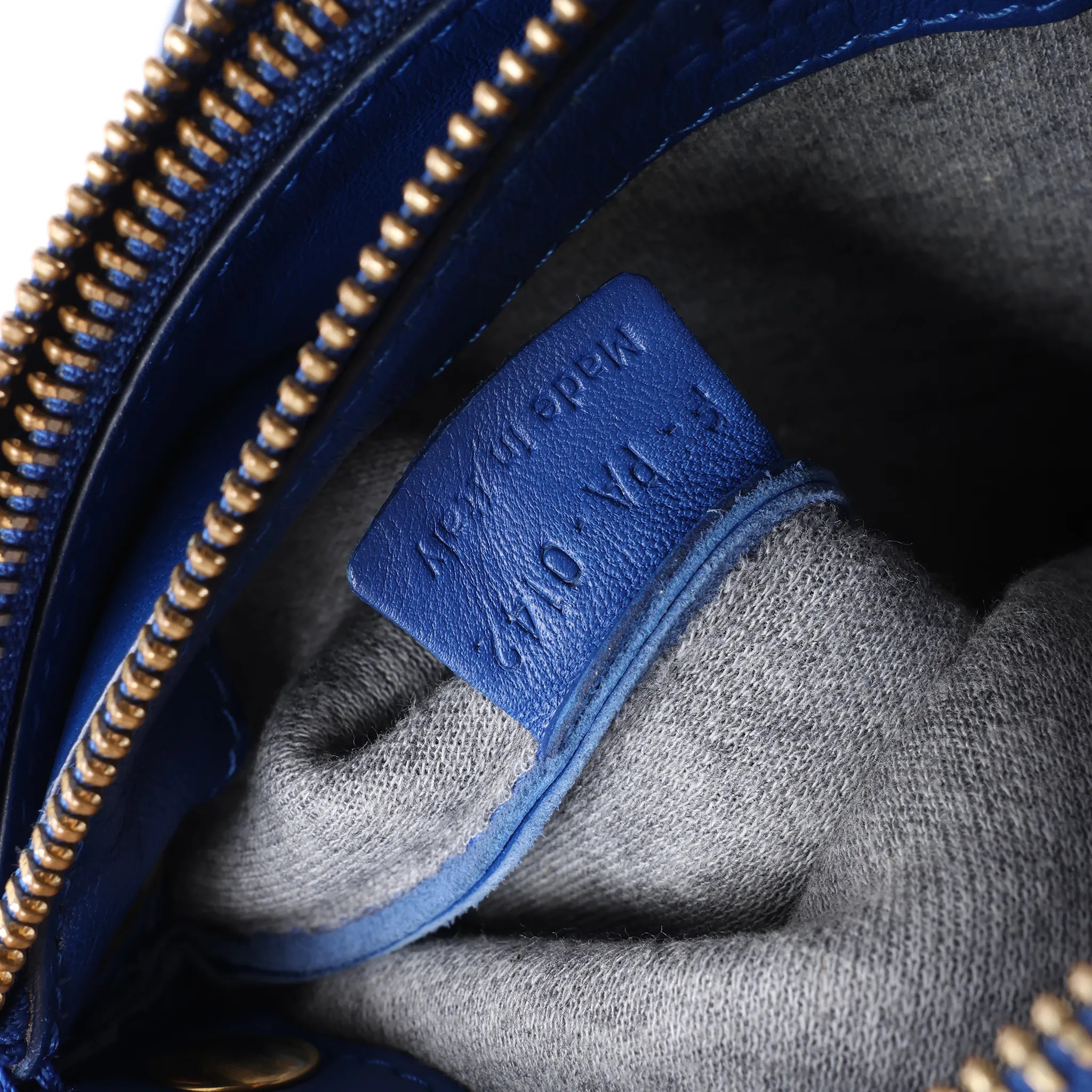 Celine Trio Small Leather Crossbody bag in Blue