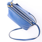 Celine Trio Small Leather Crossbody bag in Blue