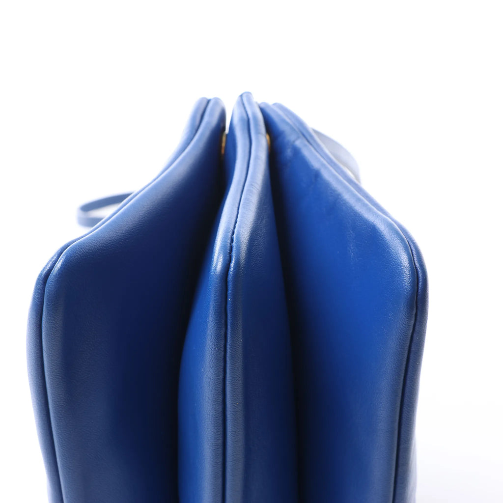 Celine Trio Small Leather Crossbody bag in Blue