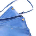 Celine Trio Small Leather Crossbody bag in Blue
