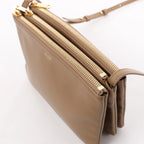 Celine Trio Small Leather Crossbody bag in Brown