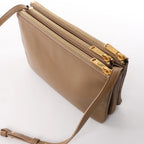 Celine Trio Small Leather Crossbody bag in Brown