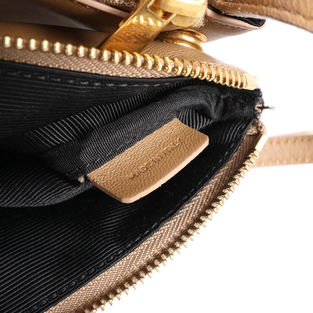Celine Trio Small Leather Crossbody bag in Brown