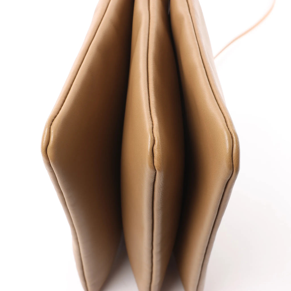 Celine Trio Large Leather Crossbody bag in Beige