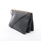 Celine Trio Large Leather Crossbody bag in Black