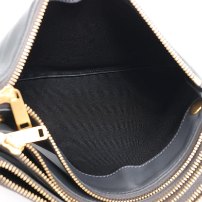 Celine Trio Large Leather Crossbody bag in Gray