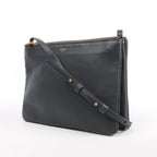 Celine Trio Large Leather Crossbody bag in Black