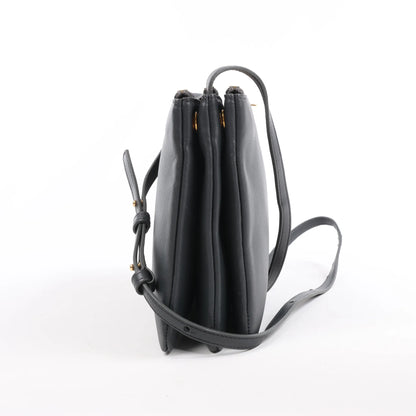 Celine Trio Large Leather Crossbody bag in Gray