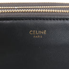 Celine Trio Large Leather Crossbody bag in Black