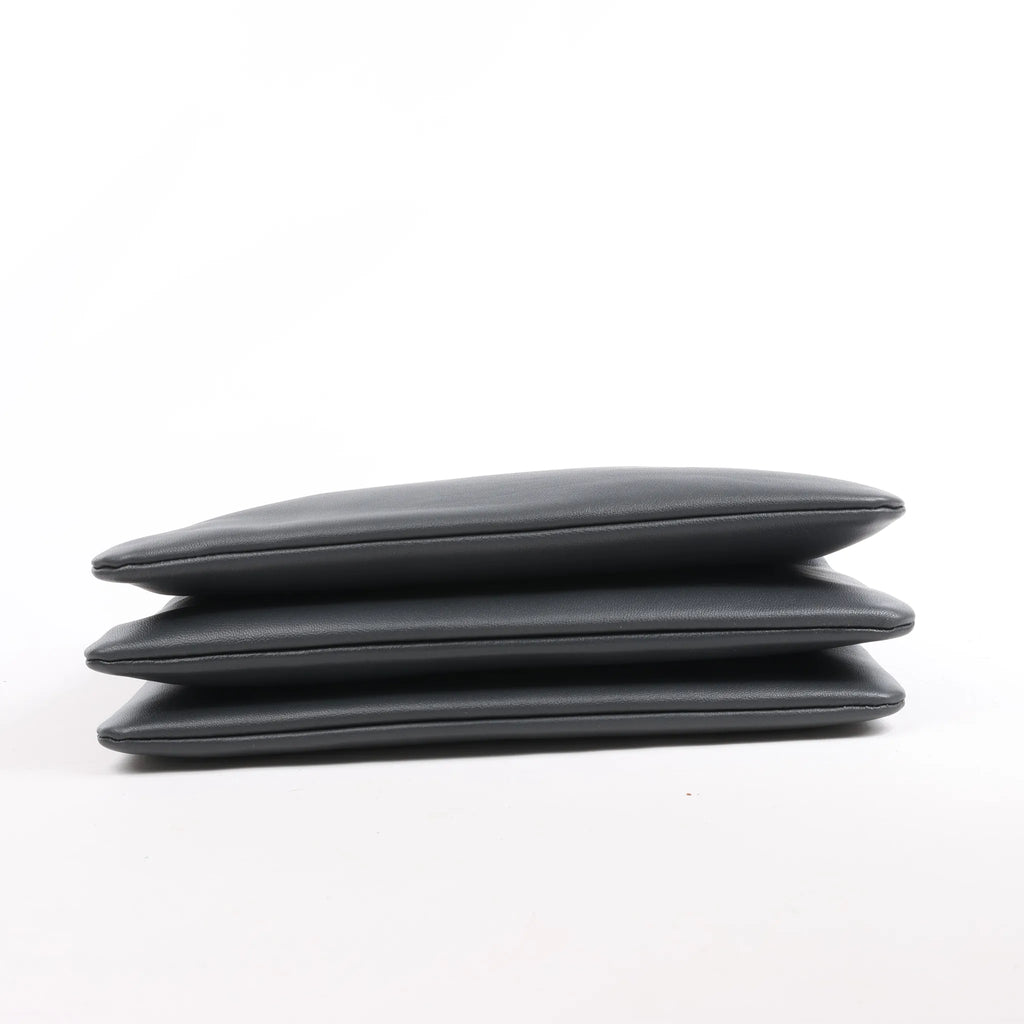 Celine Trio Large Leather Crossbody bag in Black