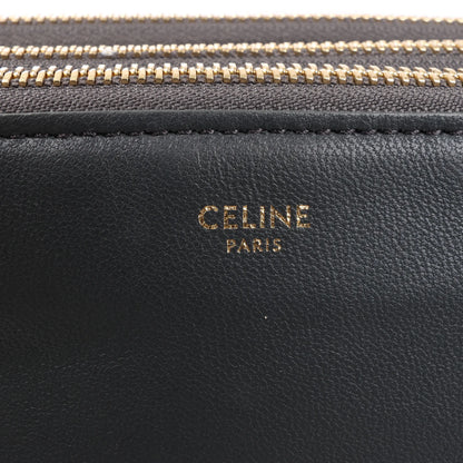 Celine Trio Large Leather Crossbody bag in Gray