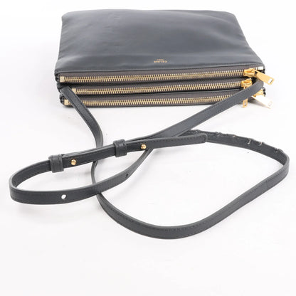 Celine Trio Large Leather Crossbody bag in Gray