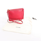 Celine Trio Large Leather Crossbody bag in Pink