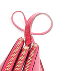 Celine Trio Large Leather Crossbody bag in Pink