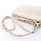 Celine Trio Small Leather Crossbody bag in Ecru