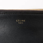 Celine Trio Small Leather Crossbody bag in Black