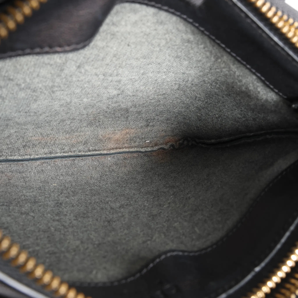 Celine Trio Small Leather Crossbody bag in Black