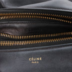 Celine Trio Small Leather Crossbody bag in Black