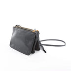 Celine Trio Small Leather Crossbody bag in Black