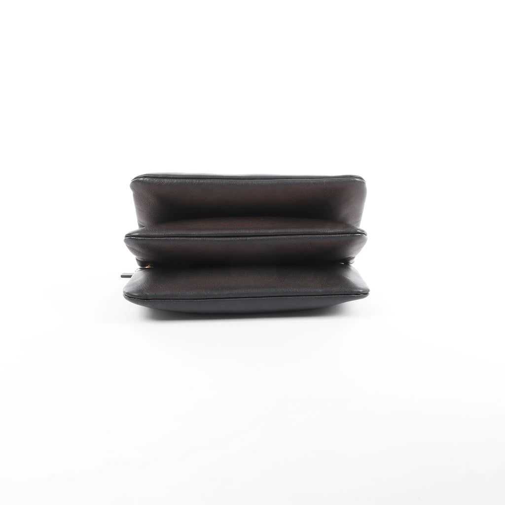 Celine Trio Small Leather Crossbody bag in Black