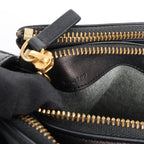Celine Trio Small Leather Crossbody bag in Black