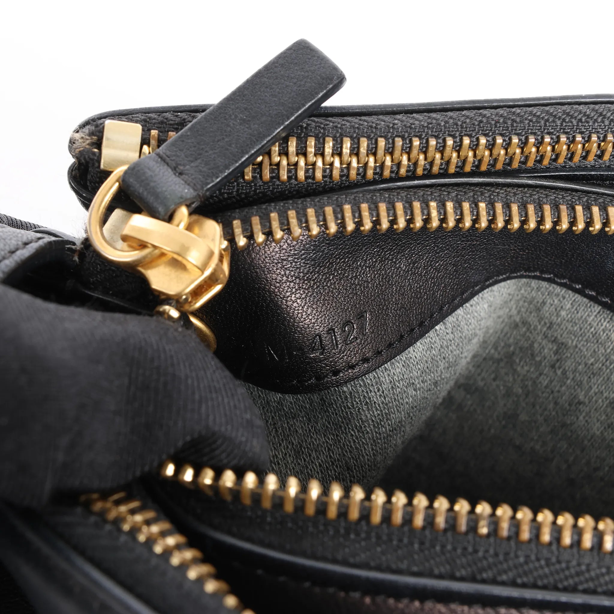 Celine Trio Small Leather Crossbody bag in Black