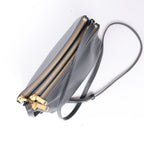 Celine Trio Small Leather Crossbody bag in Gray