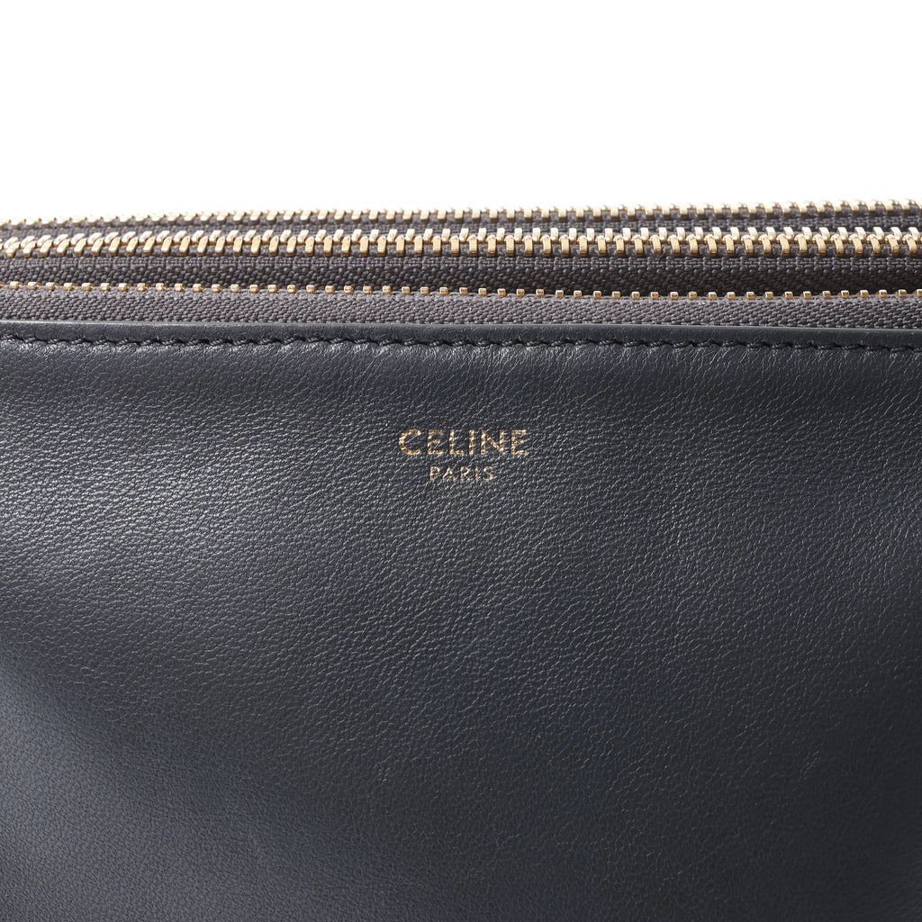 Celine Trio Small Leather Crossbody bag in Gray