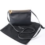 Celine Trio Small Leather Crossbody bag in Gray