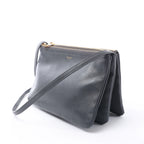 Celine Trio Small Leather Crossbody bag in Gray