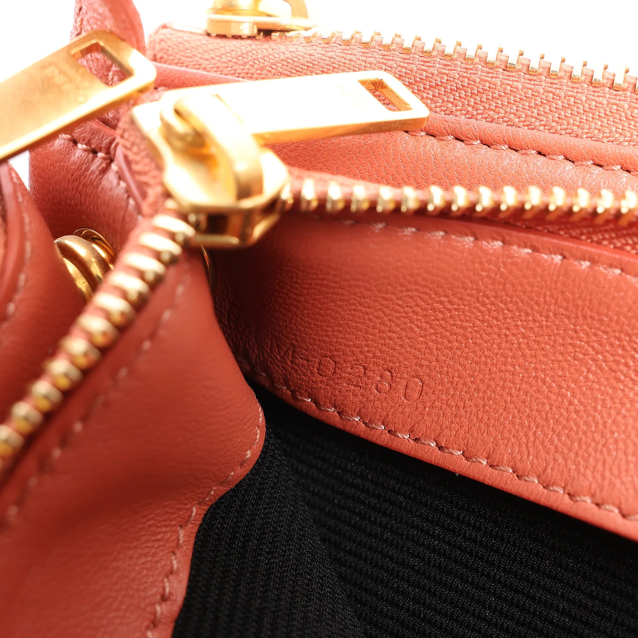 Celine Trio Small Leather Crossbody bag in Orange