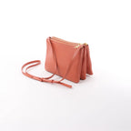 Celine Trio Small Leather Crossbody bag in Orange