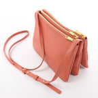 Celine Trio Small Leather Crossbody bag in Orange