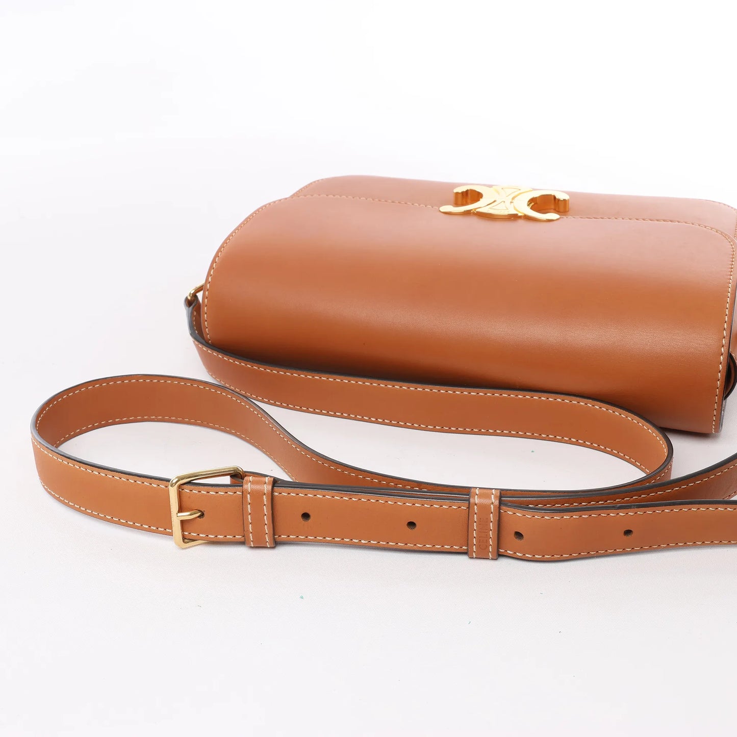 Celine Triomphe Classic Leather Shoulder bag in Brown