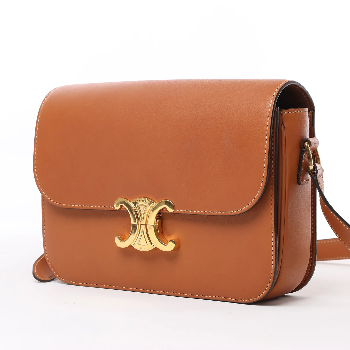 Celine Triomphe Classic Leather Shoulder bag in Brown