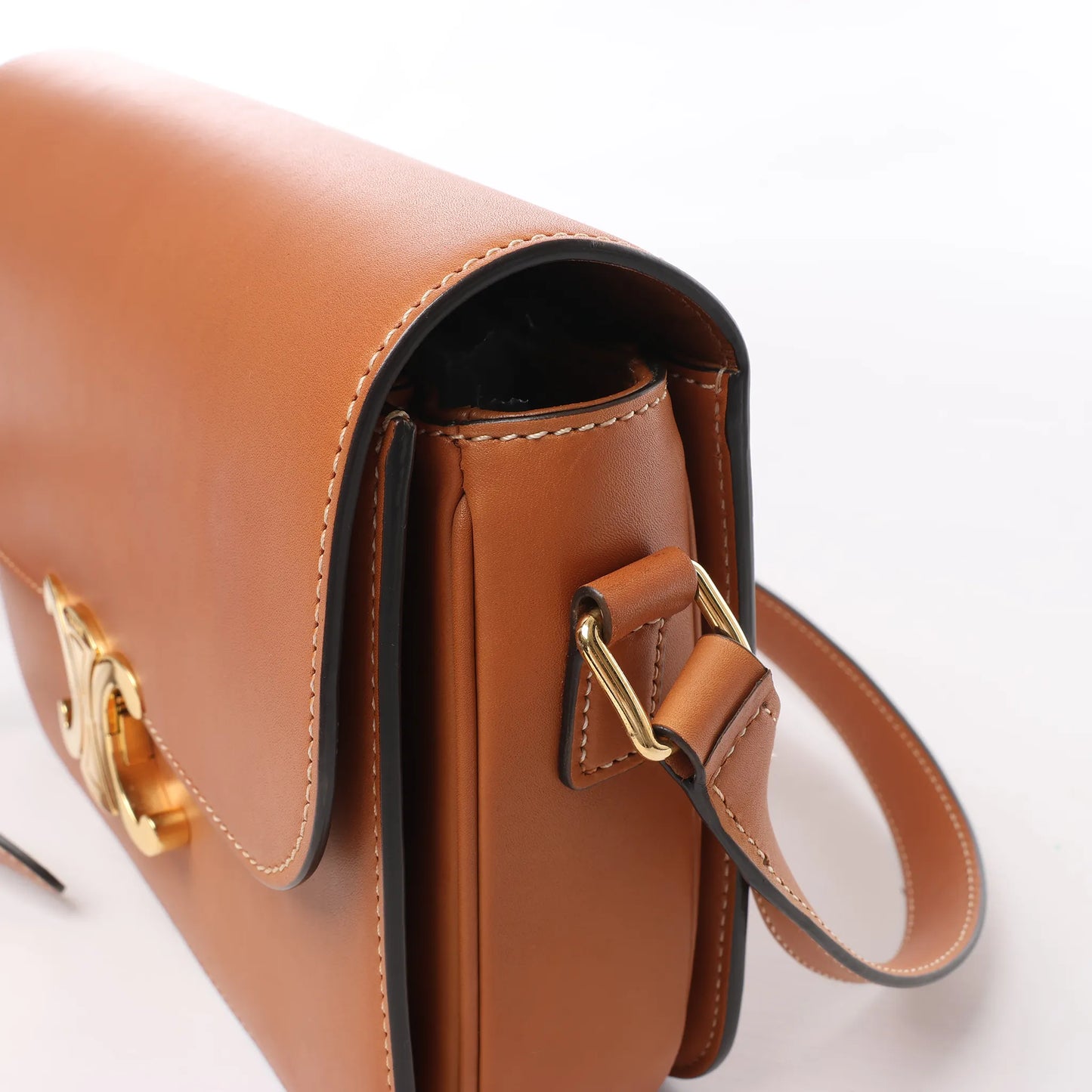 Celine Triomphe Classic Leather Shoulder bag in Brown