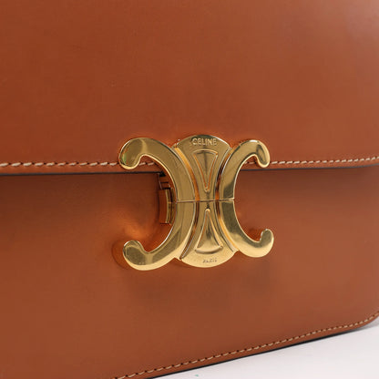 Celine Triomphe Classic Leather Shoulder bag in Brown